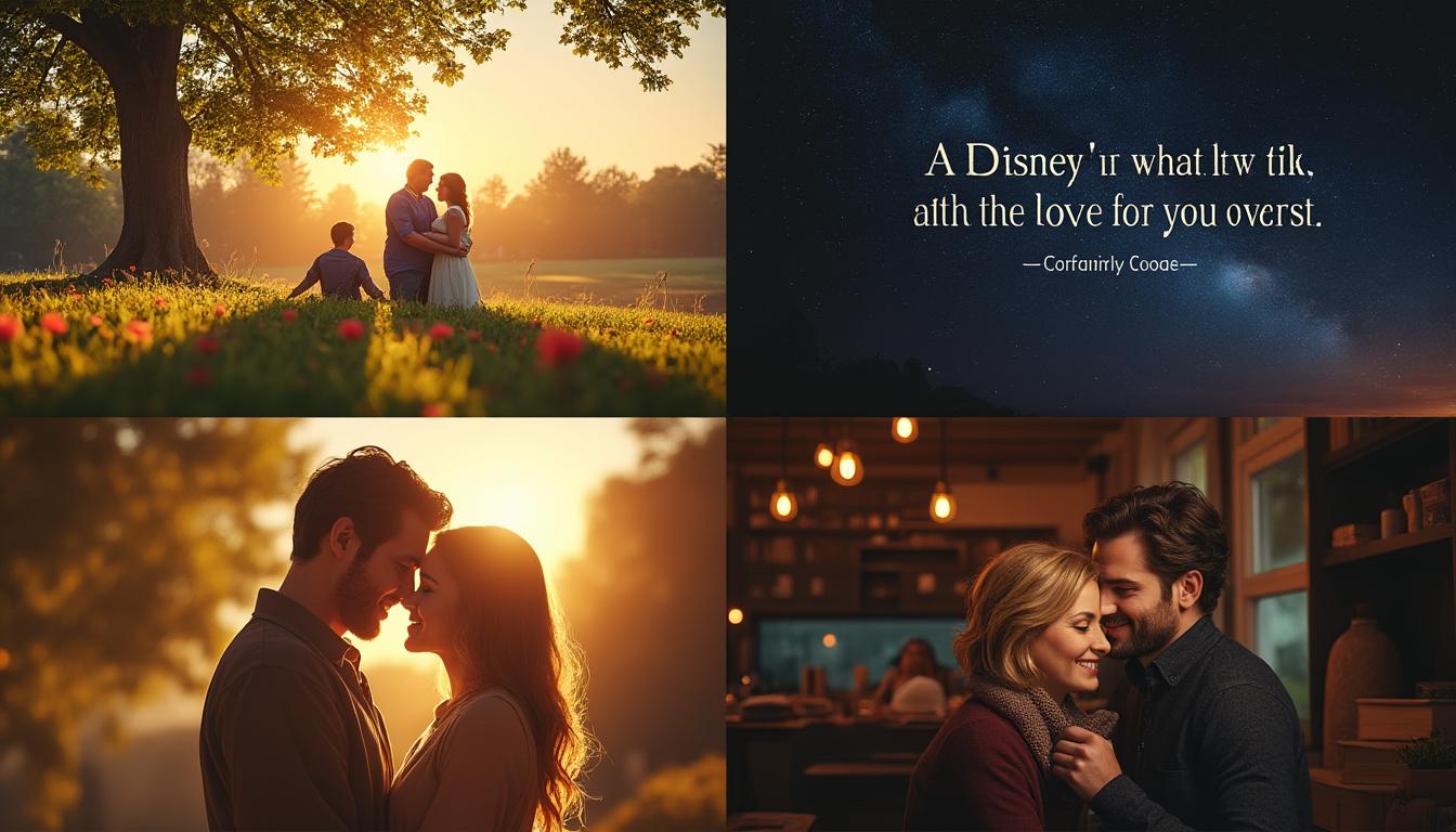 plongez dans l'univers disney et explorez comment ses citations sur l'amour inspirent et unissent les générations, en transmettant des messages éternels de tendresse et de magie.