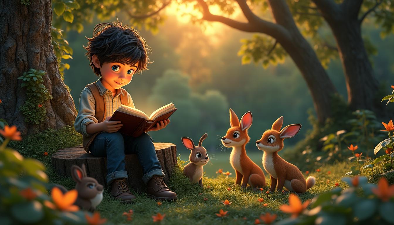 plongez dans un conte court et émouvant, écrit en 5 lignes, spécialement conçu pour toucher le cœur des enfants et éveiller leur imagination. une histoire tendre à partager en famille !