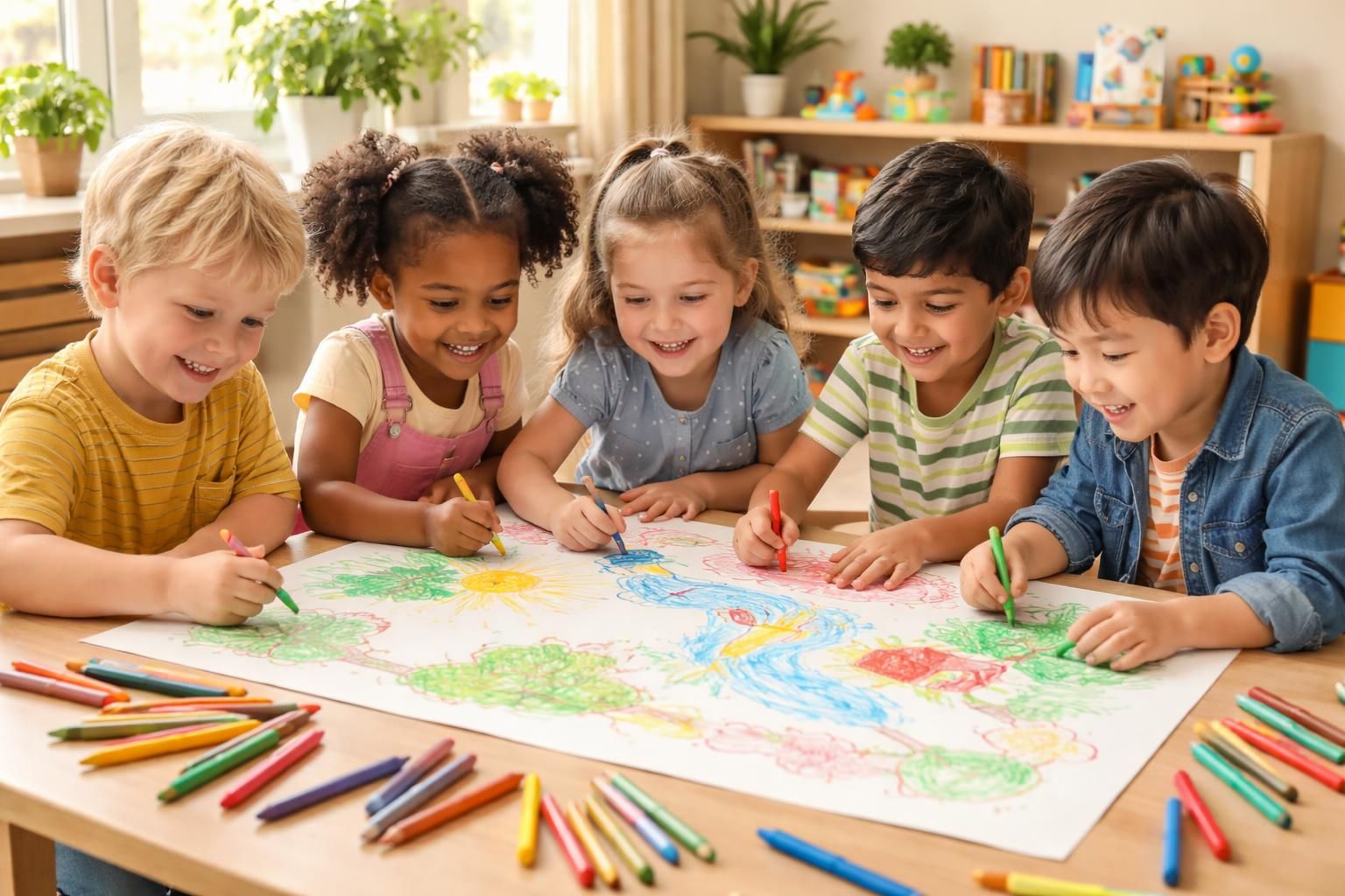 découvrez comment le coloriage d'une crèche favorise le développement des enfants en stimulant leur créativité, leur concentration et leur motricité fine.