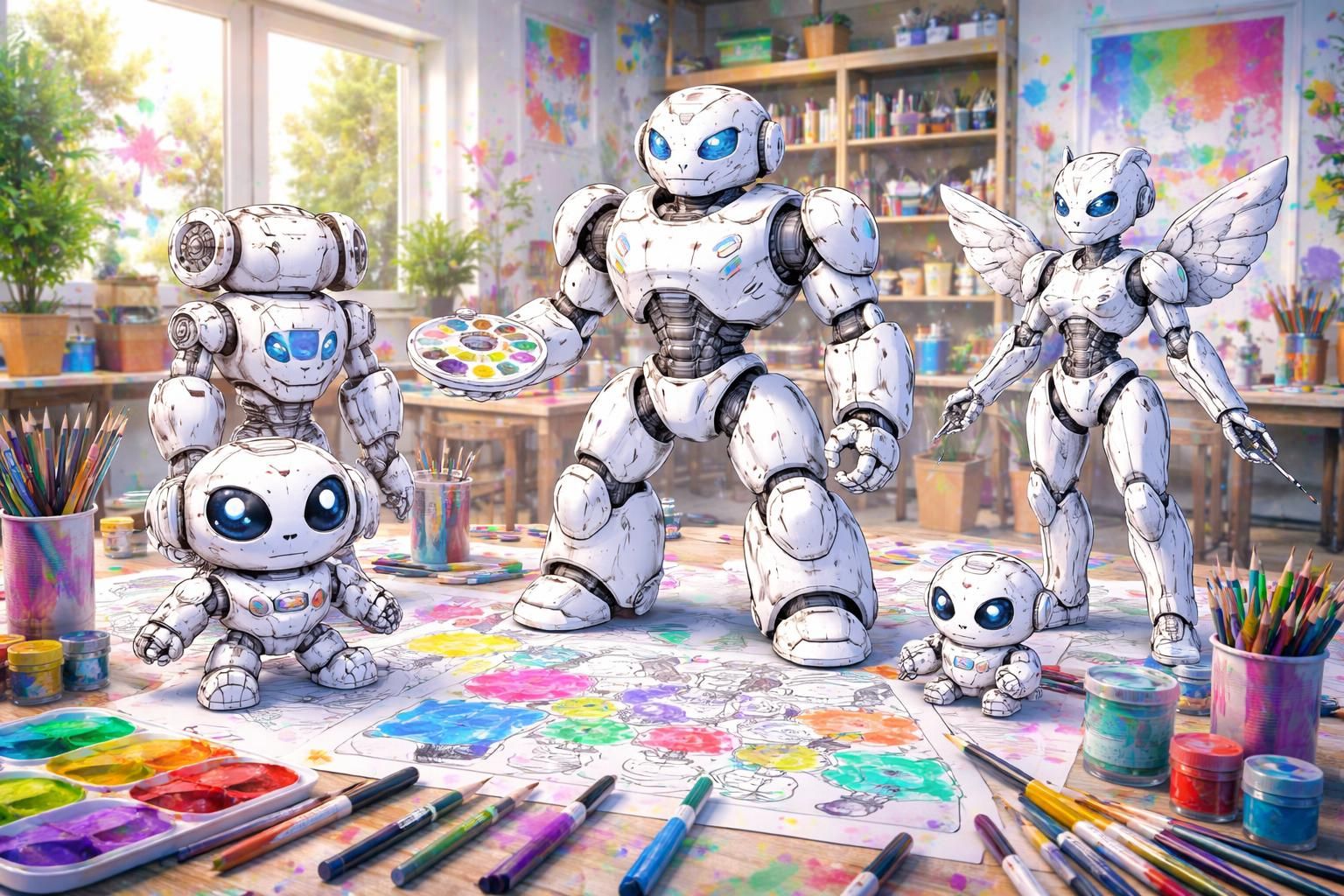 découvrez l'univers captivant des robots à colorier et laissez libre cours à votre imagination avec des possibilités créatives infinies.