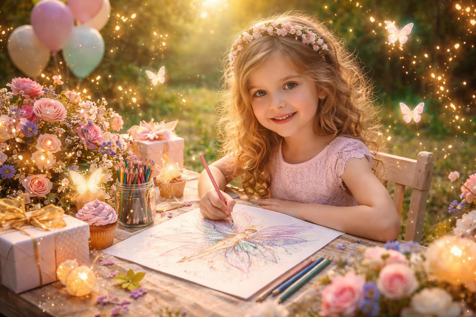 organisez un anniversaire magique et inoubliable avec un coloriage féerique mettant en scène une fée, parfait pour émerveiller les enfants et stimuler leur créativité.