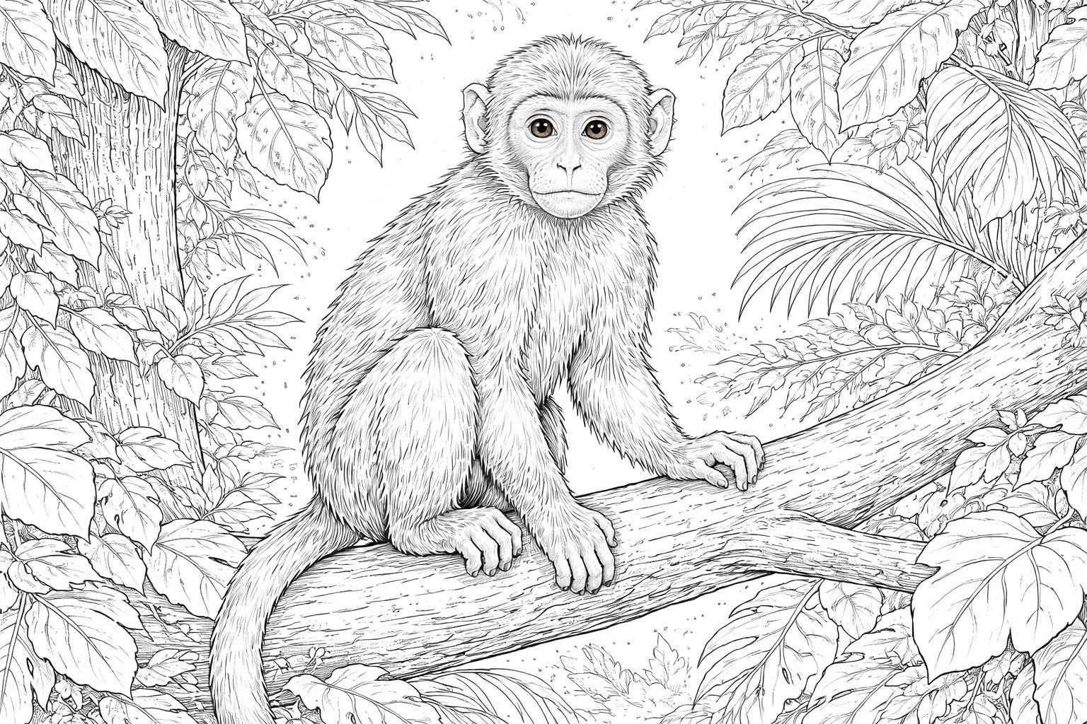 découvrez le coloriage d'un singe, une activité éducative parfaite pour stimuler l'imagination et la créativité des enfants tout en s'amusant.