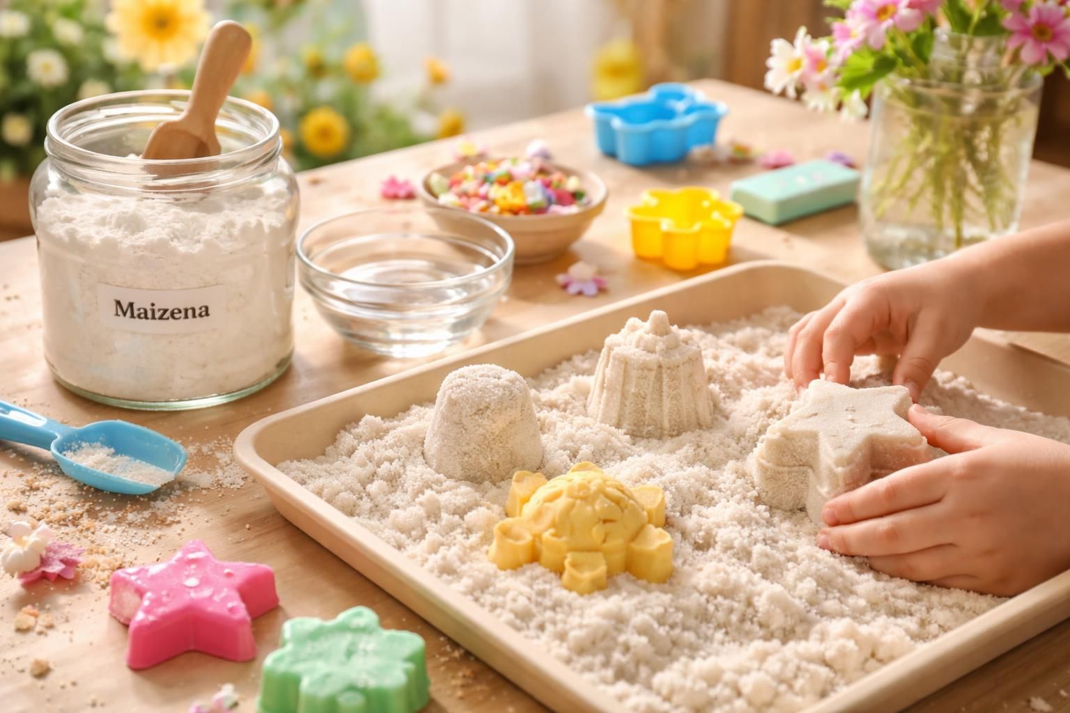 découvrez la recette du sable magique à base de maïzena pour des heures de créativité et de plaisir en famille. facile à réaliser, ce sable unique émerveille petits et grands.